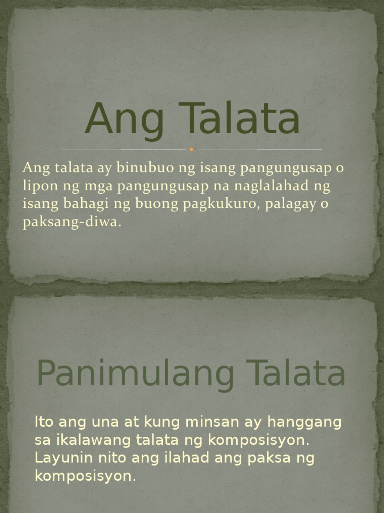 Ang Talata | PDF