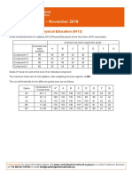 Grade Thresholds - November 2018: Cambridge IGCSE Physical Education (0413)