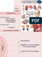 Cheminement D'un Produit Toxique Dans L'organisme