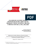 Análisis de indicadores demográficos y proyecciones de población activa. Autor-Oscar Hernan Muñoz G.