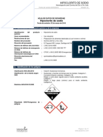 Hipoclorito de sodio: Hoja de datos de seguridad