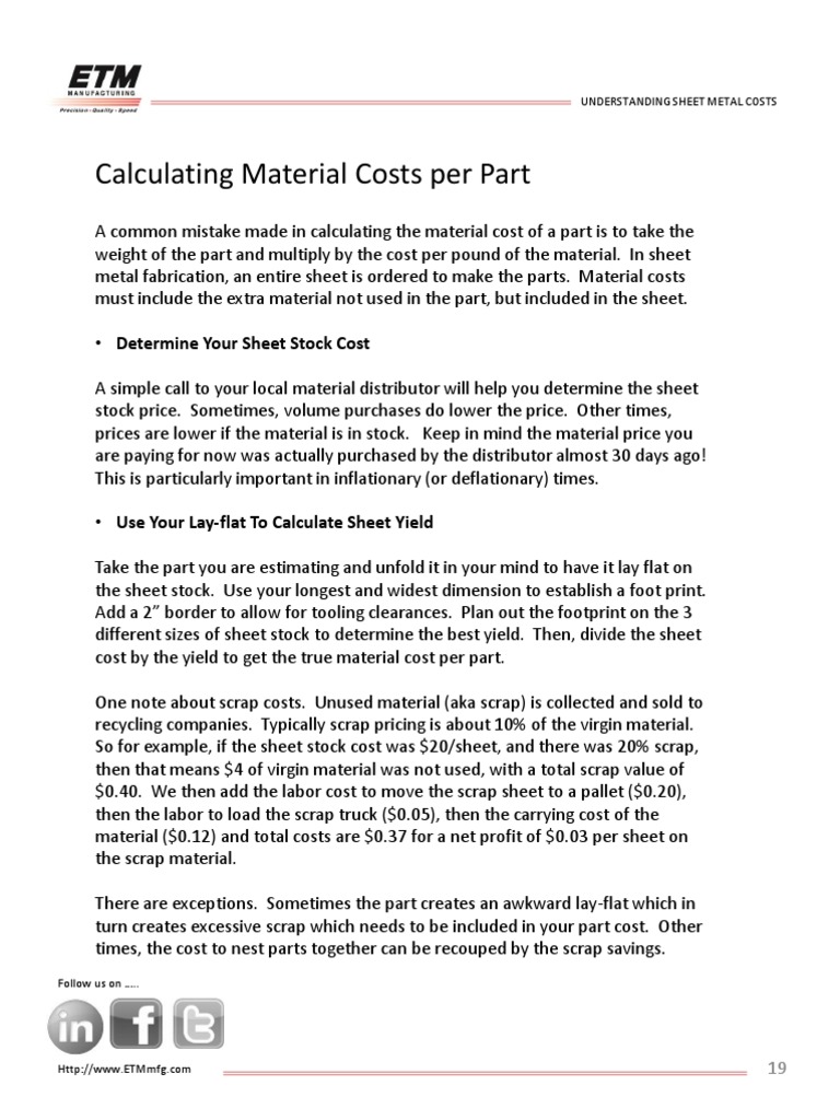 EstimatingSheetMetalFabricationCostsv3 19 PDF PDF