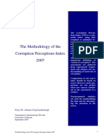 The Methodology of The Corruption Perceptions Index 2007: Prof. Dr. Johann Graf Lambsdorff