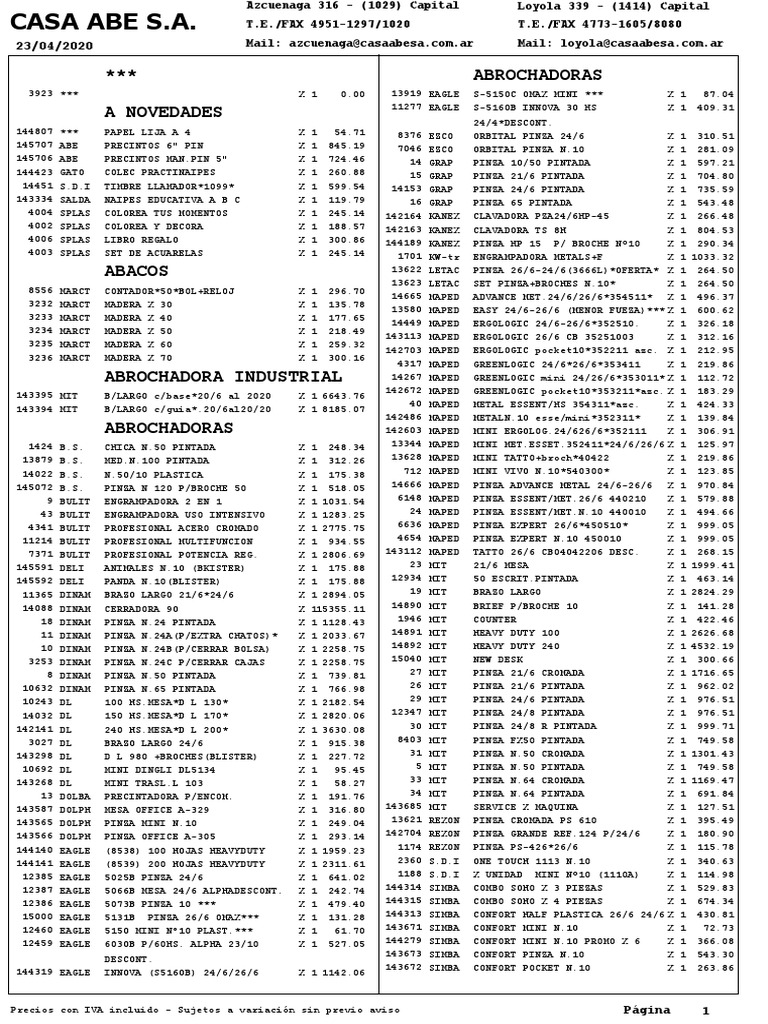 Productos de Oficina y Materiales Artísticos | PDF