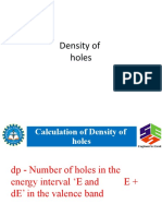 Density of Holes