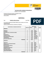 Certificado de Estudios - Ejemplo