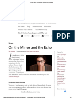 On The Mirror and The Echo - SmokeLong Quarterly