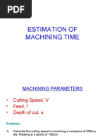 Machining Calculations | PDF | Speed | Machining