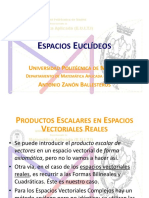 Espacios Euclídeos Productos Escalares