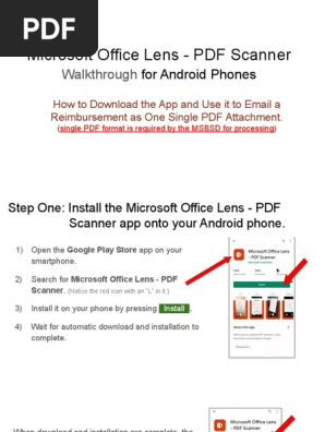 Microsoft Office Lens Pdf Scanner Walkthrough Image Scanner Android Operating System