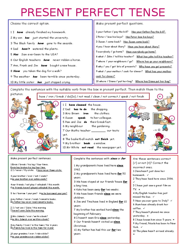 Present Perfect Tense Workshop Doc