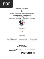 Project Report on Student Information Management System Php-mysql