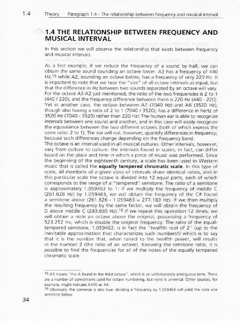 1.4 The Relationship Between Frequency and Musical Interval | PDF ...