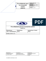 Procedimiento para La Evacuación Medica