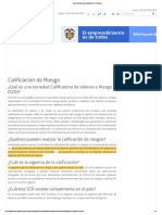 Calidicadoras de Riesgo Superintendencia Financiera de Colombia