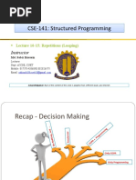 CSE-141: Structured Programming CSE-141: Structured Programming