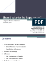 Should Salaries Be Kept Secret?: Organizational Behavior