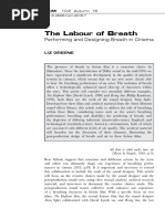 The Labour of Breath: Per Forming and Designing Breath in Cinema