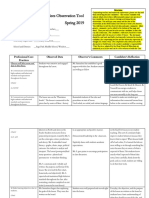 2019 professional core practices observation tool