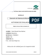 Objetivo Conocer Sobre La Industria 4.0 - CARLOS EDUARDO PEREZ MARTINEZ - 604MECA