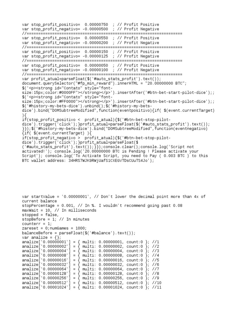 Freebitco Script 20 BTC | PDF | Business