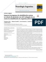 Impacto de Programa de Rehabilitación Motora en Cohorte Depacientes Con ACV Subagudo de Un Centro de Rehabilitación Deargentina (2010-2017) PDF