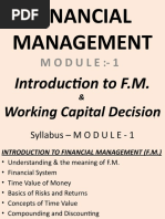 Financial Management: MODULE:-1