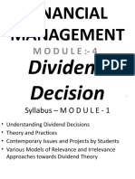 M o D U L e - 4 - Dividend Decision