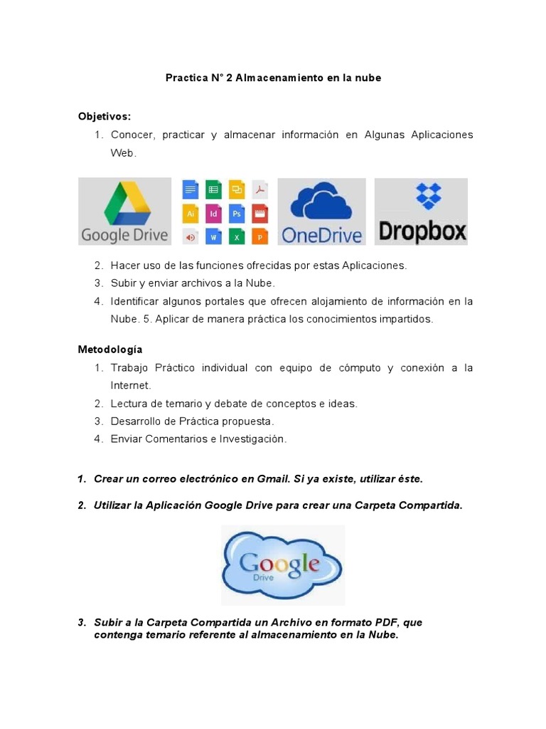 Práctica de Almacenamiento en la Nube | PDF | Computación en la nube ...