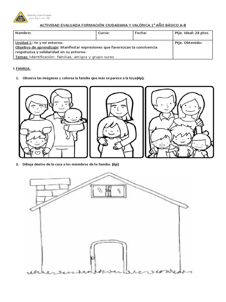 Actividades de Coloreo sobre la Familia | PDF