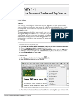 Activity 1-1: Using The Document Toolbar and Tag Selector