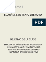 Tema 3: El Análisis de Texto Literario