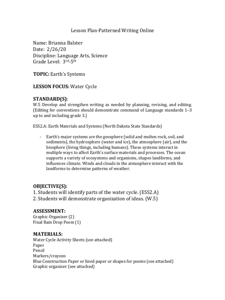 Online Patterned Writing | PDF | Water Cycle | Earth