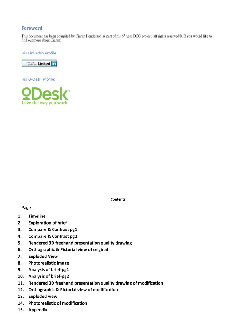 Design Communication Graphics (DCG) Project, Leaving Certificate 2010 ...