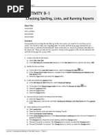 Activity 9-1: Checking Spelling, Links, and Running Reports