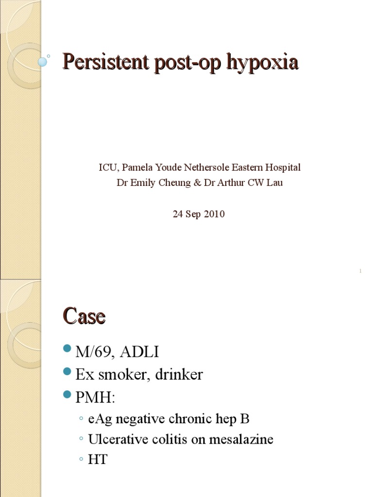 Persistent Hypoxia Post Op | PDF | Vein | Medical Specialties