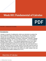 Week 001 Fundamental of Calculus