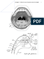 Aid To Tajweed - Parts of Mouth in Arabic & English