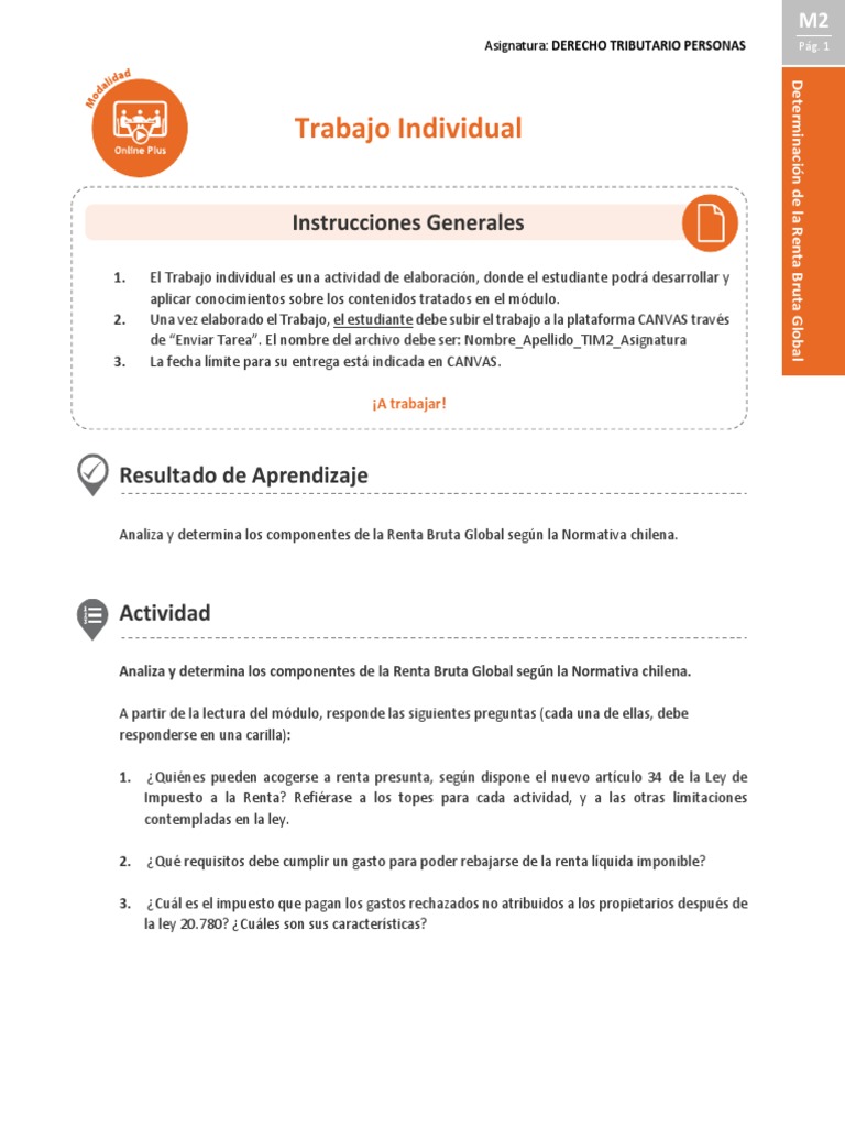Componentes de la Renta Bruta Global | PDF | Aprendizaje | Business