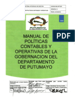 Manual de Políticas Contables y Operativas de La Gobernación Del Departamento de Putumayo