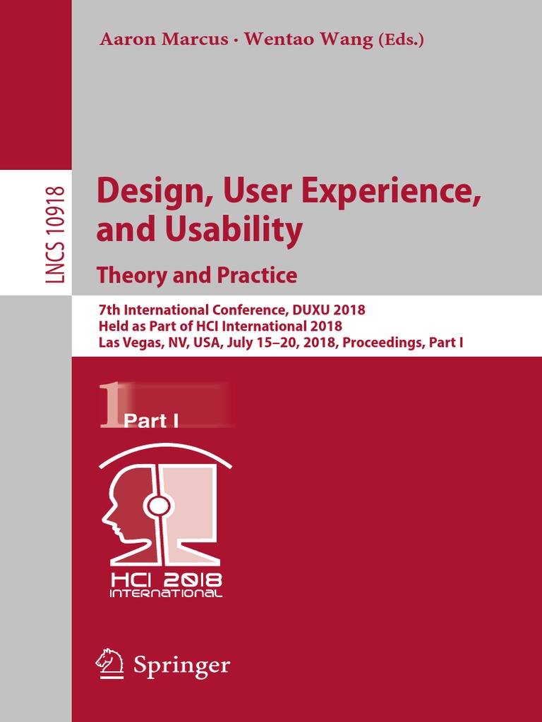 Design User Experience And Usability Theory And Practice 2018 Pdf Human Computer Interaction Usability