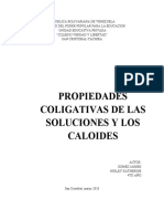 PROPIEDADES COLIGATIVAS DE LAS SOLUCIONES Y DE LOS COLOIDES Nirley