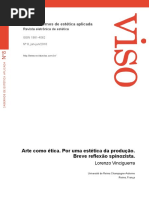 Lorenzo Vinciguerra - Arte como ética. Por uma estética da produção. Breve reflexão spinozista