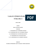 Yabanci Öğrenci̇ler İçi̇n Türk Di̇li̇ I PDF