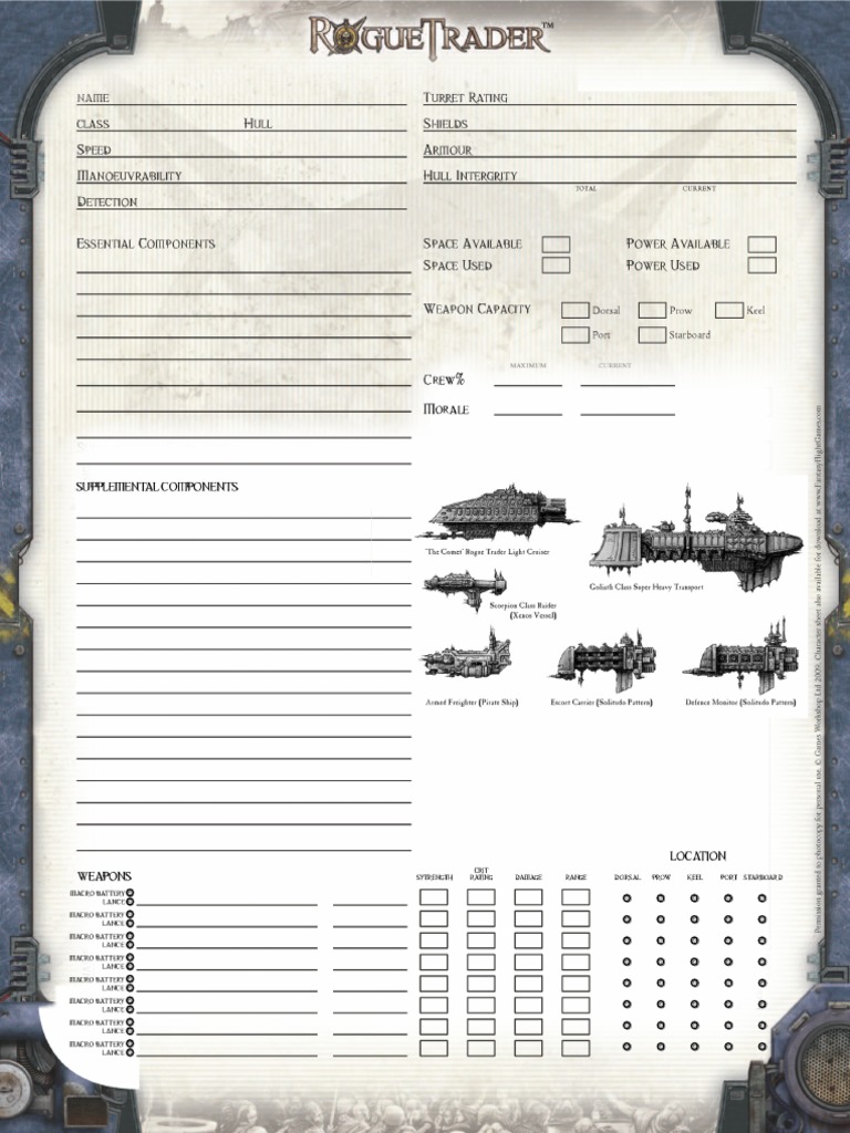2014 Void Ship Vessel Sheet PDF | PDF