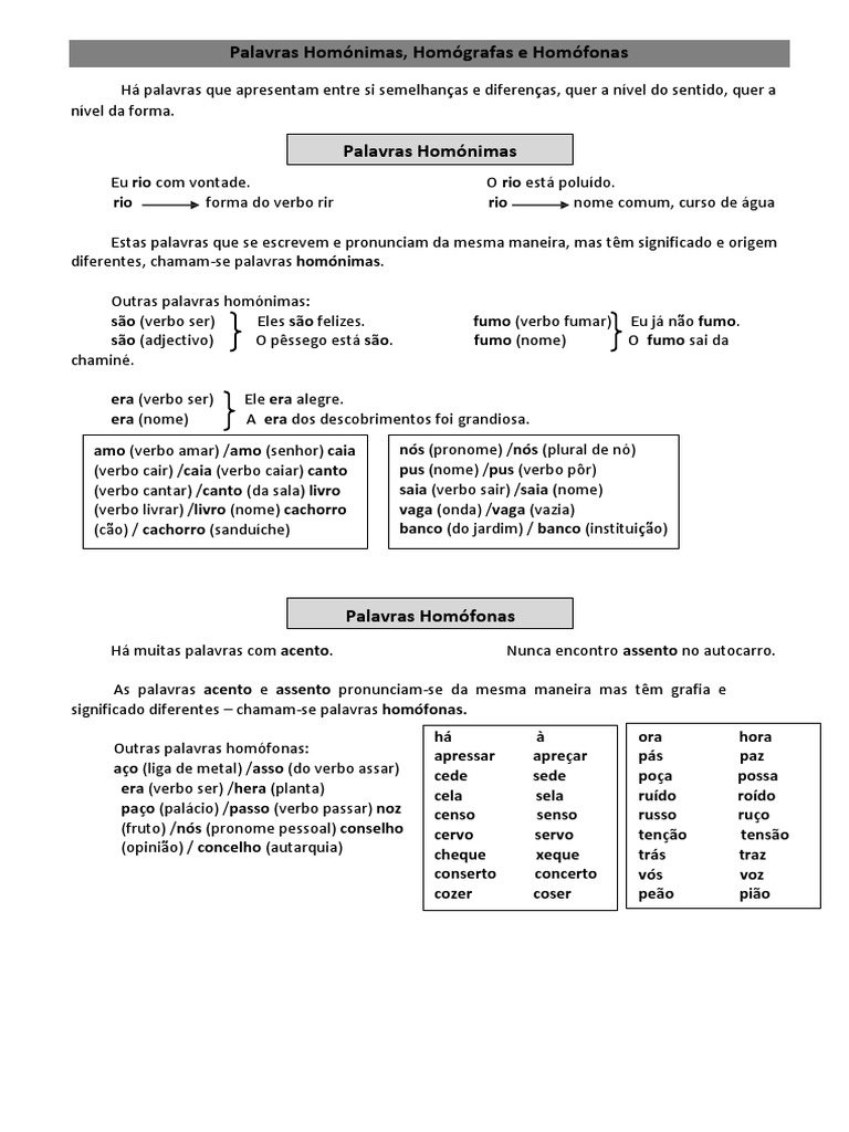 Palavras homófonas: como usá-las em Concursos Públicos – Blog