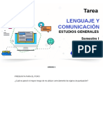 Lenguaje Y Comunicación: Estudios Generales Semestre I