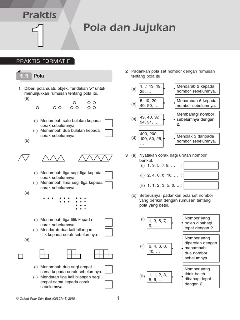 Matematik Tingkatan 2 Bab 1 Praktis 1