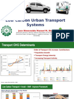 Low Carbon Urban Transport Systems: Jose Bienvenido Manuel M. Biona