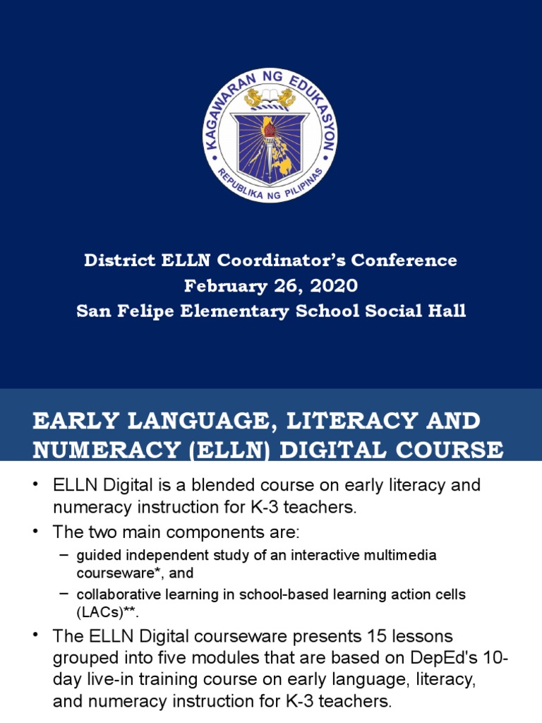 ELLN Digital Course for K-3 Teachers | PDF | Literacy | Teachers